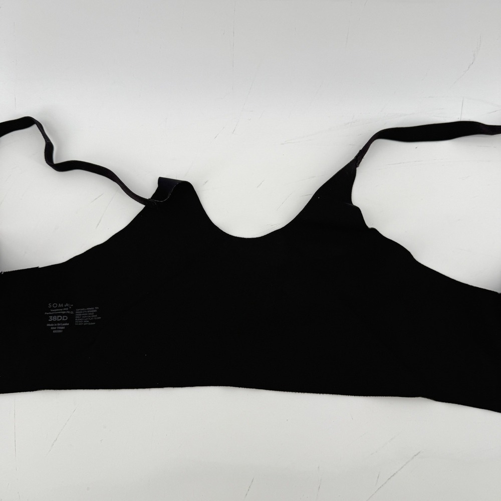 Soma Vanishing 360 Perfect Coverage Front Closure Bra Black 38DD Full Coverage - Picture 4 of 7